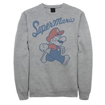Big & Tall Super Mario Running Plumber Graphic Fleece Pullover