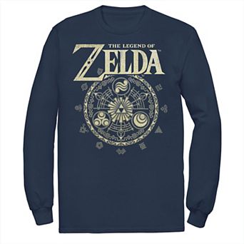 Big & Tall The Legend Of Zelda Spiritual Elements Long Sleeve Graphic Tee