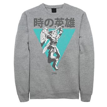 Big & Tall The Legend Of Zelda Kanji Style Portrait Graphic Fleece Pullover