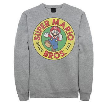 Big & Tall Super Mario Bros Since 1985 Badge Graphic Fleece Pullover