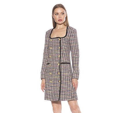 Women's ALEXIA ADMOR Callie Long Sleeve Square Neck Blazer Dress