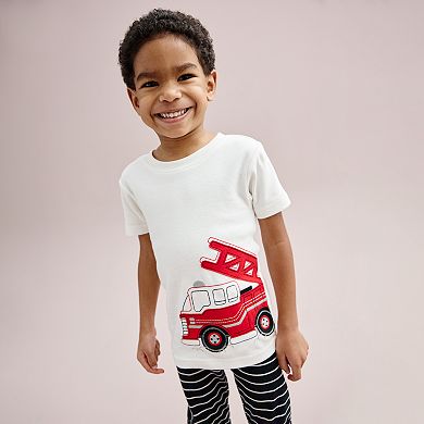 Baby & Toddler Boy Carter's 4 pc Firetruck Tops & Bottoms Pajamas Set