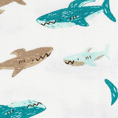 Baby & Toddler Boy Carter's 4-Piece Shark Print Shirts & Shorts Pajama Set