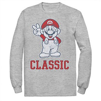 Men's Super Mario Bros Classic Draw Long Sleeve Tee