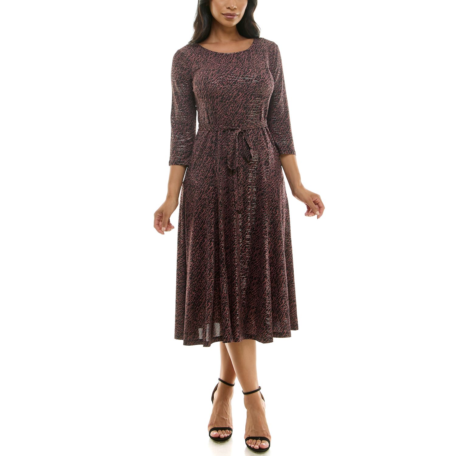 Женские платья Nina Leonard Sylvia Midi Dress With Belt