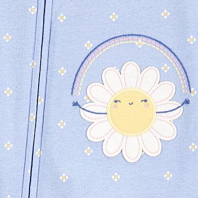 Baby & Toddler Girl Carter's Floral Print 2-Way Zip Footed Pajamas