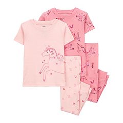 Pink 4-Piece Ice Cream Cotton Blend Pyjamas