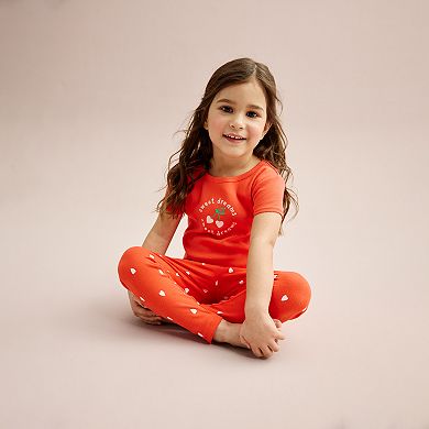 Toddler Girl Carter's 4-Piece Cherry Tops & Bottoms Pajama Set