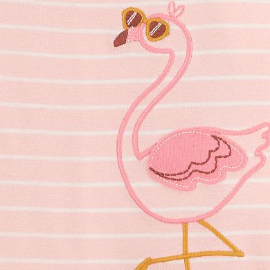 Baby Girl Carter's 4-Piece Flamingo Print Tank Tops and Shorts Pajama Set