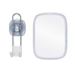 32 x 24 inch Shatterproof Wall Mirror with 3-Color Lights and Anti-Fog Function