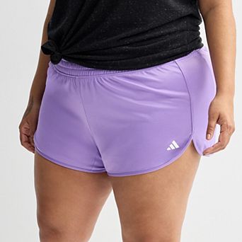 Plus Size adidas Pacer Essentials Knit High-Rise Shorts