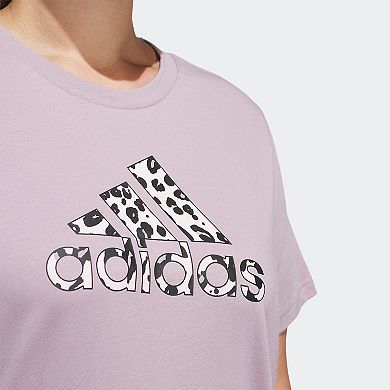 Plus Size adidas Animal Print Logo Graphic Tee