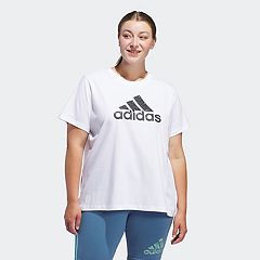 Womens White Adidas Plus Clothing