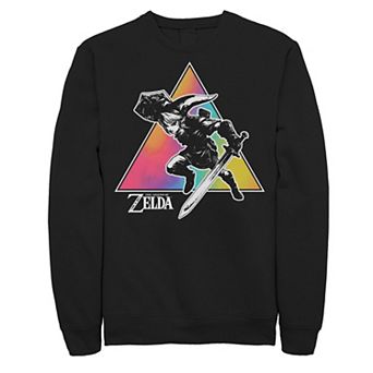 Men's Zelda Link Tie Dye Triangle Portrait Fleece
