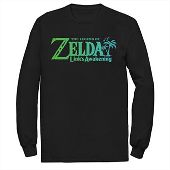 Men's The Legend Of Zelda Link's Awakening Gradient Logo Long Sleeve Tee