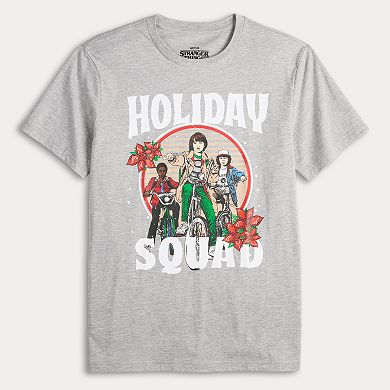 Men's Stranger Things Holiday Bicycle Squad Graphic Tee