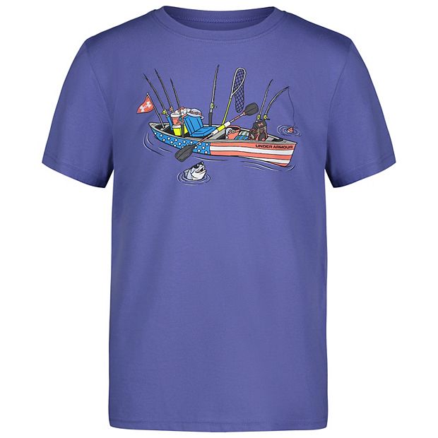 Under Armour Big Boys 8-20 Short Sleeve Canoe American T-Shirt - XL