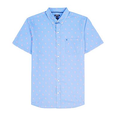 Men's IZOD Classic Breeze Printed Short Sleeve Button-Down Shirt