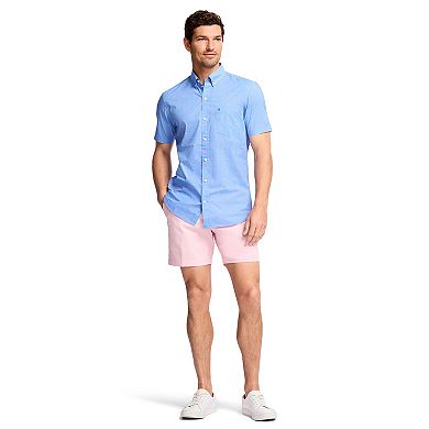 Men's IZOD Classic Breeze Printed Short Sleeve Button-Down Shirt