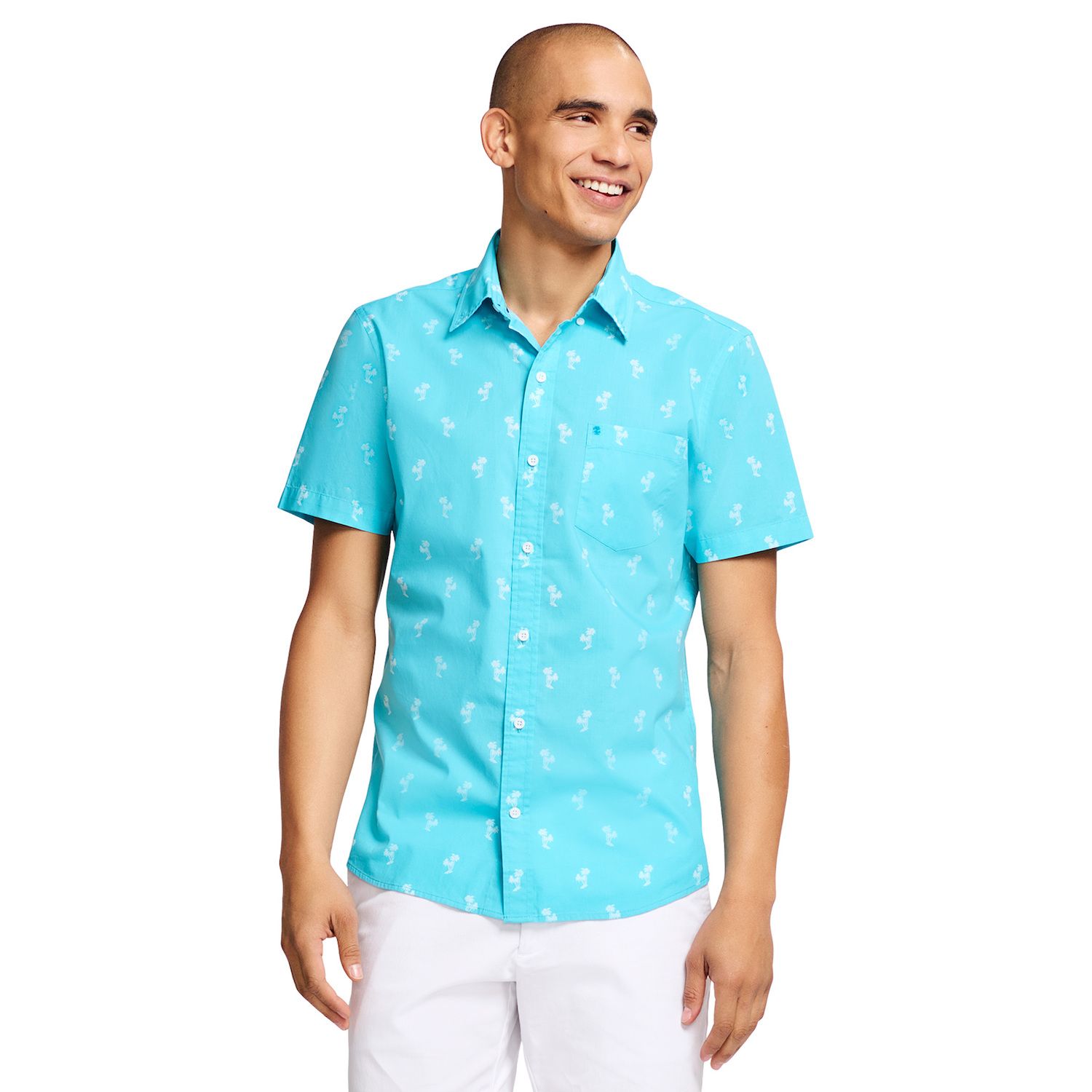 IZOD Men's Big & Tall Dress Shirt – Short Sleeve Oxford Button-Down With Stretch, Wrinkle-Free & Easy Care - View #7