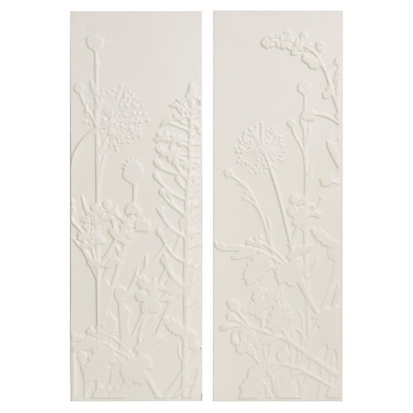 Belle Maison 2-Piece Stamped Wall Decor - White