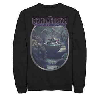 Big & Tall Disney's The Mandalorian Grogu In Flying Pod Fleece Sweatshirt