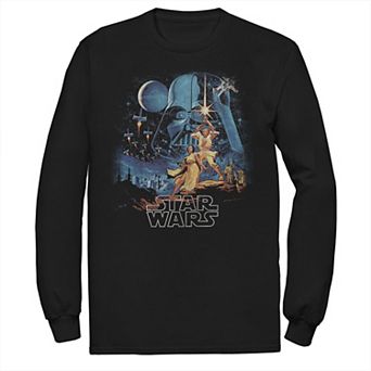 Big & Tall Disney's Star Wars Luke And Leia Action Poster Long Sleeve Tee
