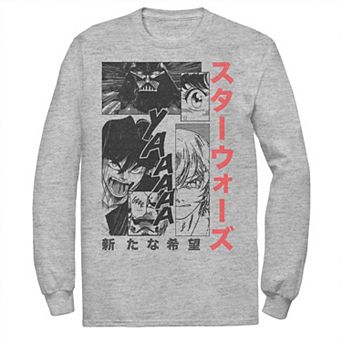 Disney's Star Wars Men's Manga Comic Panels Long Sleeve Tee