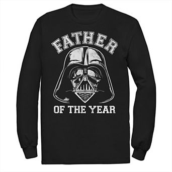 Disney's Star Wars Men's Vader Father Of The Year Helmet Long Sleeve Tee