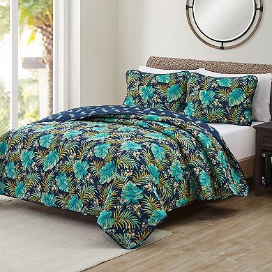 VCNY Home Key West Reversible Microfiber 3-piece Quilt Set