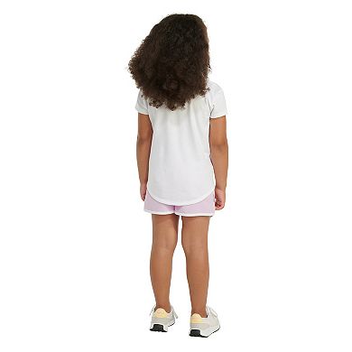 Toddler Girl adidas Essential Logo Graphic Tee & Woven Shorts Set