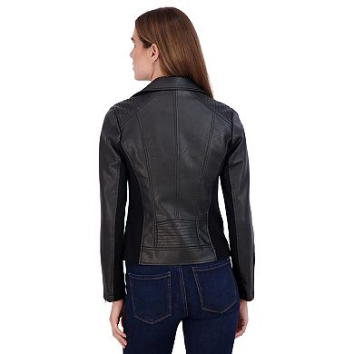 Women's Sebby Collection Faux-Leather Moto Jacket