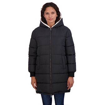 Women's Sebby Collection Hooded Cozy Lined Puffer Coat