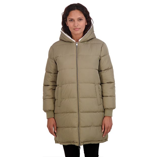 Women's Sebby Collection Hooded Cozy Lined Puffer Coat