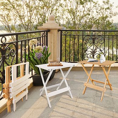Casual Home Portable Folding Side Table 2-piece Set