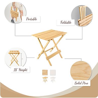 Casual Home Portable Folding Side Table 2-piece Set