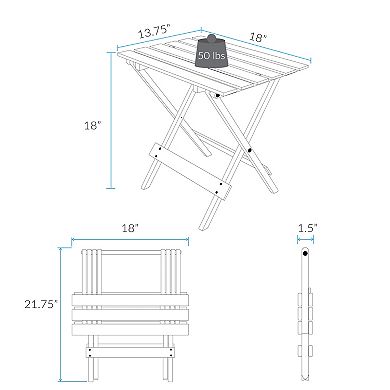 Casual Home Portable Folding Side Table 2-piece Set