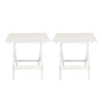 Casual Home Portable Folding Side Table 2 pc Set