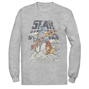 Disney's Star Wars Men's Cloudy With A Fett Long Sleeve Tee