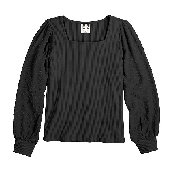 Girls 716 Self Esteem Long Sleeve Clip Dot Top