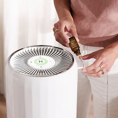 Homedics Smart True HEPA Large Room Air Purifier with Air Quality Sensor UV C White
