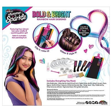Cra-Z-Art Shimmer N Sparkle Color FX Hair Extention Studio