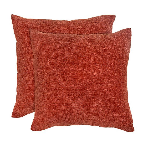 Solid Woven Chenille Throw Pillow 2piece Set