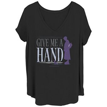 Juniors' Plus Size Wednesday Give Me A Hand Graphic Tee