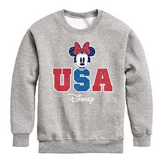 Disney's Minnie Mouse Boys 8-20 USA Crew Fleece Sweatshirt