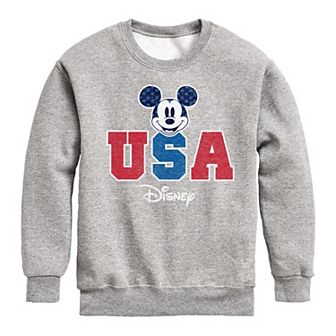 Disney's Mickey Mouse Boys 8-20 USA Crew Fleece Sweatshirt
