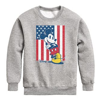 Disney's Mickey Mouse Boys 8-20 American Flag Fleece Sweatshirt