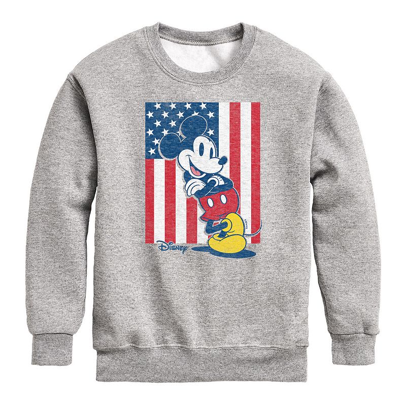 UPC 197552181131 product image for Disney's Mickey Mouse Boys 8-20 American Flag Fleece Sweatshirt, Boy's, Size: La | upcitemdb.com