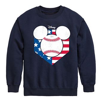 Disney's Mickey Mouse Boys 8-20 Baseball Diamond Flag Fleece Sweatshirt