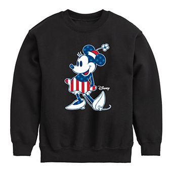 Disney's Minnie Mouse Boys 8-20 Flag Pattern Fleece Sweatshirt